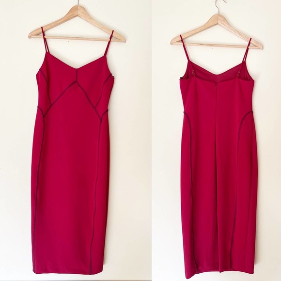 1.STATE Red Bodycon Midi Dress - Picture 2 of 14